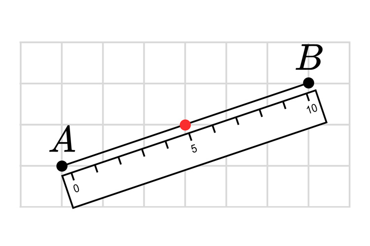 Measure the mid point